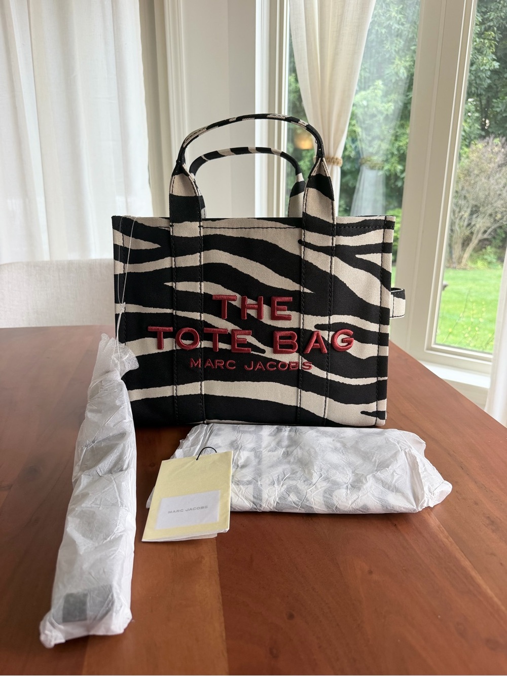 🦓 RARE Marc Jacobs Zebra Medium Tote ❤️ NWT DISCONTINUED Y2K Style ✨
